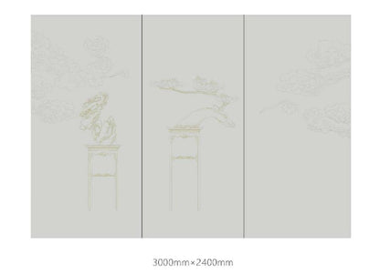 High - End Embroidery Decorative Painting - Suzhou Embroidery with Silk Full - Embroidery Craftsmanship | Commercial Space Soft Decoration Wall Hanging | Bulk Purchases Available with Customizable Patterns and Sizes.Fortune, Prosperity, Longevity, and Joy - 海智集