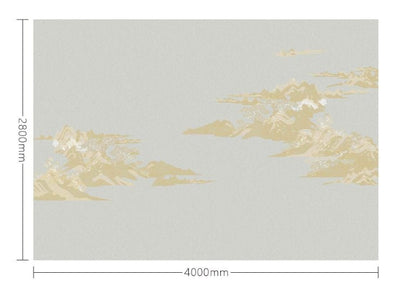 High - End Embroidery Decorative Painting - Suzhou Embroidery with Silk Full - Embroidery Craftsmanship | Commercial Space Soft Decoration Wall Hanging | Bulk Purchases Available with Customizable Patterns and Sizes.Golden Splendor Mountains and Rivers - 海智集