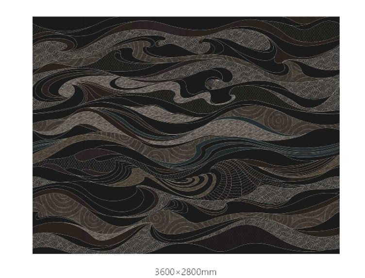 High - End Embroidery Decorative Painting - Suzhou Embroidery with Silk Full - Embroidery Craftsmanship | Commercial Space Soft Decoration Wall Hanging | Bulk Purchases Available with Customizable Patterns and Sizes.Clouds Rising to Form the Sea - 海智集