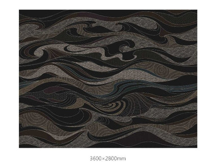 High - End Embroidery Decorative Painting - Suzhou Embroidery with Silk Full - Embroidery Craftsmanship | Commercial Space Soft Decoration Wall Hanging | Bulk Purchases Available with Customizable Patterns and Sizes.Clouds Rising to Form the Sea - 海智集