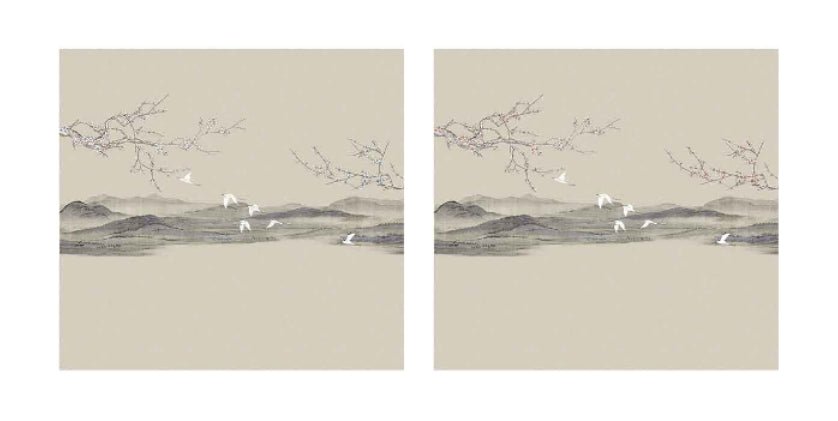 High - End Embroidery Decorative Painting - Suzhou Embroidery with Silk Full - Embroidery Craftsmanship | Commercial Space Soft Decoration Wall Hanging | Bulk Purchases Available with Customizable Patterns and Sizes.Peach Blossoms for a Thousand Miles - 海智集