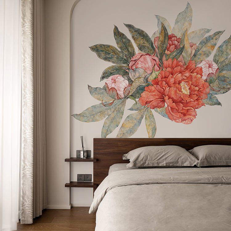 High - End Embroidery Decorative Painting - Suzhou Embroidery with Silk Full - Embroidery Craftsmanship | Commercial Space Soft Decoration Wall Hanging | Bulk Purchases Available with Customizable Patterns and Sizes.Clouds and Peony - 海智集