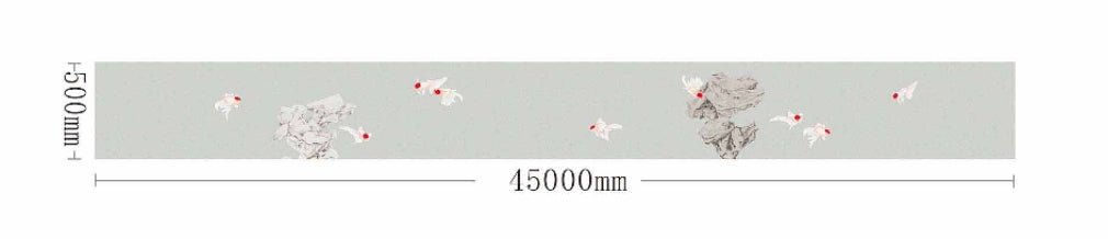 High - End Embroidery Decorative Painting - Suzhou Embroidery with Silk Full - Embroidery Craftsmanship | Commercial Space Soft Decoration Wall Hanging | Bulk Purchases Available with Customizable Patterns and Sizes.Fish Leaping in Cloud and Water - 海智集