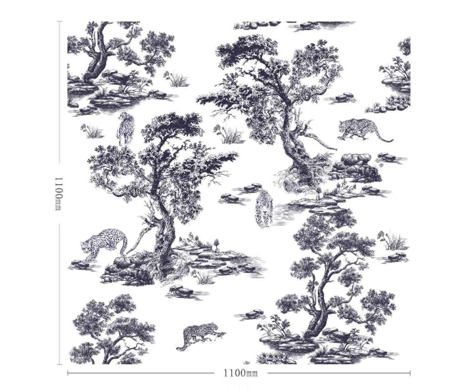 High - End Embroidery Decorative Painting - Suzhou Embroidery with Silk Full - Embroidery Craftsmanship | Commercial Space Soft Decoration Wall Hanging | Bulk Purchases Available with Customizable Patterns and Sizes.Leopard in Prosperous Forest - 海智集