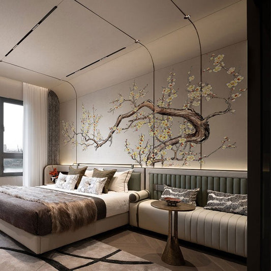 High-End Embroidery Decorative Painting - Suzhou Embroidery with Silk Full-Embroidery Craftsmanship | Commercial Space Soft Decoration Wall Hanging | Bulk Purchases Available with Customizable Patterns and Sizes.Subtle Fragrance and Sparse Shadows-海智集-