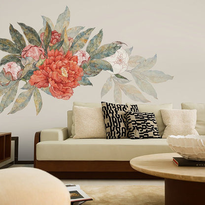 High - End Embroidery Decorative Painting - Suzhou Embroidery with Silk Full - Embroidery Craftsmanship | Commercial Space Soft Decoration Wall Hanging | Bulk Purchases Available with Customizable Patterns and Sizes.Clouds and Peony - 海智集