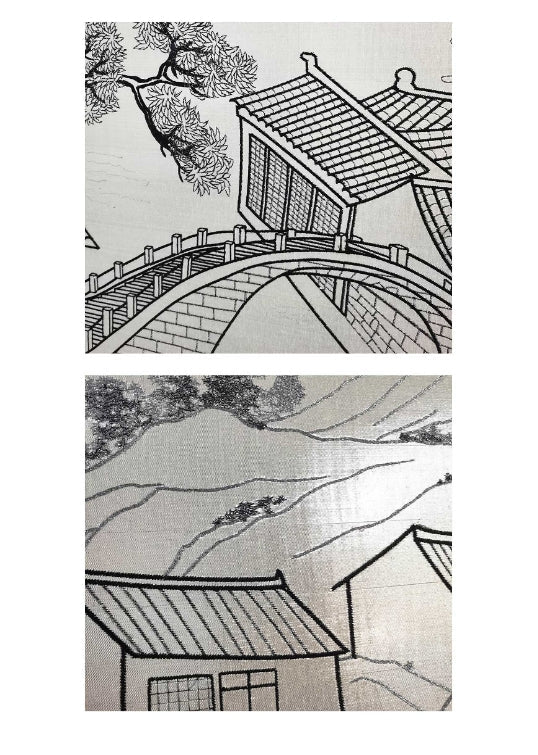 High - End Embroidery Decorative Painting - Suzhou Embroidery with Silk Full - Embroidery Craftsmanship | Commercial Space Soft Decoration Wall Hanging | Bulk Purchases Available with Customizable Patterns and Sizes.Peaceful and Prosperous Era - 海智集