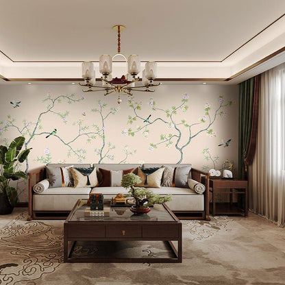 High - End Embroidery Decorative Painting - Suzhou Embroidery with Silk Full - Embroidery Craftsmanship | Commercial Space Soft Decoration Wall Hanging | Bulk Purchases Available with Customizable Patterns and Sizes.Hundred Birds Singing in Chorus - 海智集