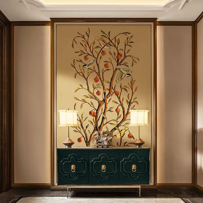 High - End Embroidery Decorative Painting - Suzhou Embroidery with Silk Full - Embroidery Craftsmanship | Commercial Space Soft Decoration Wall Hanging | Bulk Purchases Available with Customizable Patterns and Sizes.Golden Autumn - 海智集