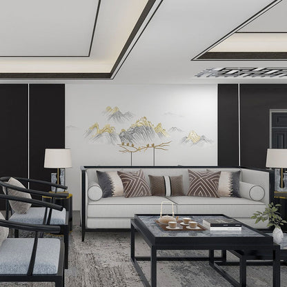 High - End Embroidery Decorative Painting - Suzhou Embroidery with Silk Full - Embroidery Craftsmanship | Commercial Space Soft Decoration Wall Hanging | Bulk Purchases Available with Customizable Patterns and Sizes.Mountains and Seas Glimmering - 海智集