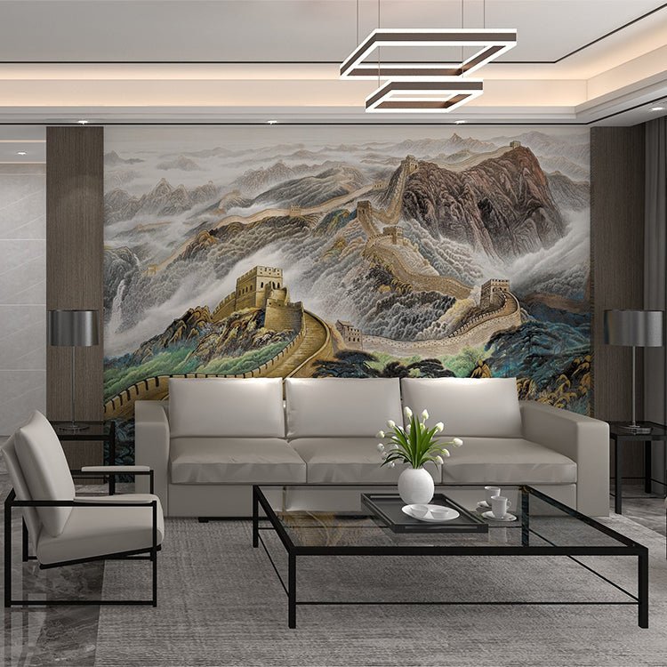 High - End Embroidery Decorative Painting - Suzhou Embroidery with Silk Full - Embroidery Craftsmanship | Commercial Space Soft Decoration Wall Hanging | Bulk Purchases Available with Customizable Patterns and Sizes.The Great Wall - 海智集