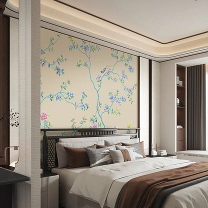 High - End Embroidery Decorative Painting - Suzhou Embroidery with Silk Full - Embroidery Craftsmanship | Commercial Space Soft Decoration Wall Hanging | Bulk Purchases Available with Customizable Patterns and Sizes.A World of Flowers and Splendor - 海智集