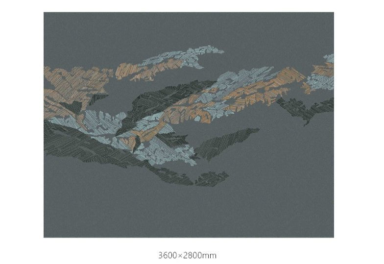 High - End Embroidery Decorative Painting - Suzhou Embroidery with Silk Full - Embroidery Craftsmanship | Commercial Space Soft Decoration Wall Hanging | Bulk Purchases Available with Customizable Patterns and Sizes.Seamless Mountains and Seas - 海智集