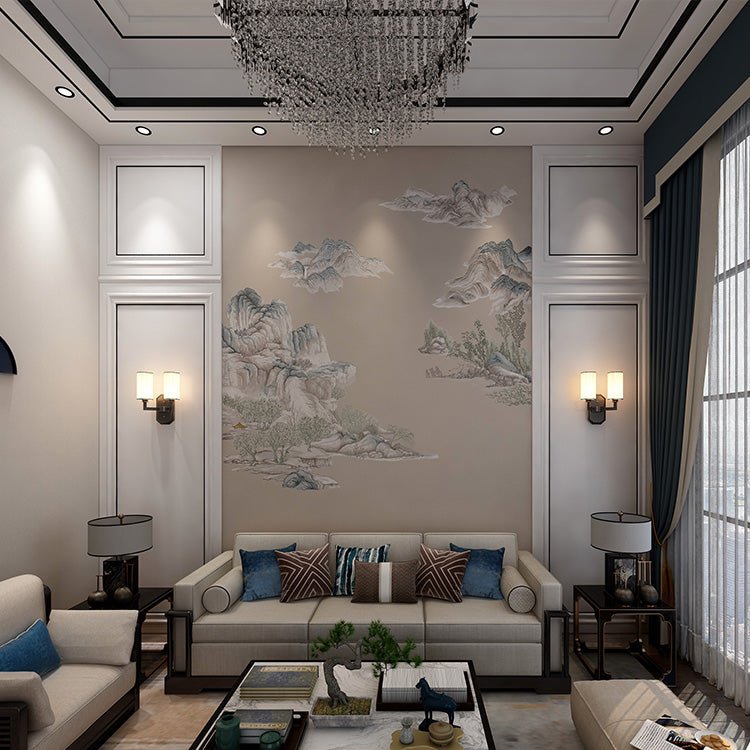 High - End Embroidery Decorative Painting - Suzhou Embroidery with Silk Full - Embroidery Craftsmanship | Commercial Space Soft Decoration Wall Hanging | Bulk Purchases Available with Customizable Patterns and Sizes.A Thousand Mountains in Emerald Green - 海智集
