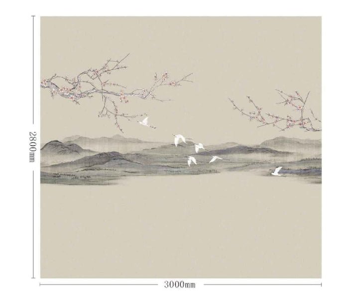 High - End Embroidery Decorative Painting - Suzhou Embroidery with Silk Full - Embroidery Craftsmanship | Commercial Space Soft Decoration Wall Hanging | Bulk Purchases Available with Customizable Patterns and Sizes.Peach Blossoms for a Thousand Miles - 海智集