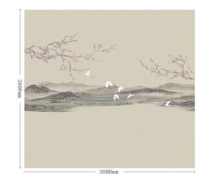 High - End Embroidery Decorative Painting - Suzhou Embroidery with Silk Full - Embroidery Craftsmanship | Commercial Space Soft Decoration Wall Hanging | Bulk Purchases Available with Customizable Patterns and Sizes.Peach Blossoms for a Thousand Miles - 海智集