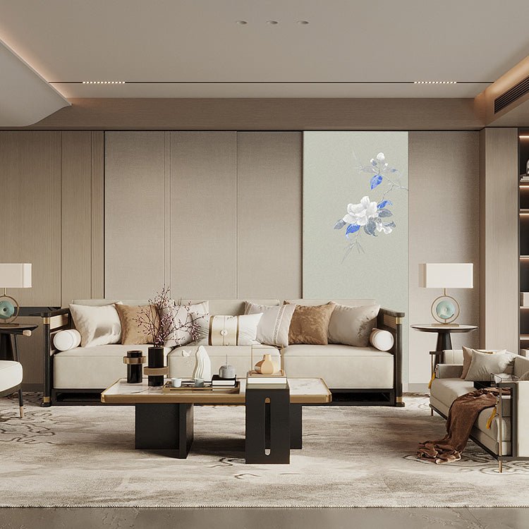 High - End Embroidery Decorative Painting - Suzhou Embroidery with Silk Full - Embroidery Craftsmanship | Commercial Space Soft Decoration Wall Hanging | Bulk Purchases Available with Customizable Patterns and Sizes.Camellia and Snow - 海智集