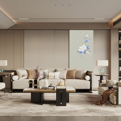 High - End Embroidery Decorative Painting - Suzhou Embroidery with Silk Full - Embroidery Craftsmanship | Commercial Space Soft Decoration Wall Hanging | Bulk Purchases Available with Customizable Patterns and Sizes.Camellia and Snow - 海智集