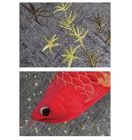 High - End Embroidery Decorative Painting - Suzhou Embroidery with Silk Full - Embroidery Craftsmanship | Commercial Space Soft Decoration Wall Hanging | Bulk Purchases Available with Customizable Patterns and Sizes.Azure Dragon and Golden Box - 海智集