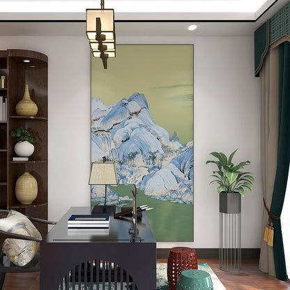 High - End Embroidery Decorative Painting - Suzhou Embroidery with Silk Full - Embroidery Craftsmanship | Commercial Space Soft Decoration Wall Hanging | Bulk Purchases Available with Customizable Patterns and Sizes.A Thousand Miles of Rivers and Mountains - 海智集