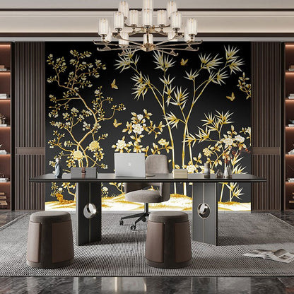 High - End Embroidery Decorative Painting - Suzhou Embroidery with Silk Full - Embroidery Craftsmanship | Commercial Space Soft Decoration Wall Hanging | Bulk Purchases Available with Customizable Patterns and Sizes.Golden Wind and Jade Dew - 海智集