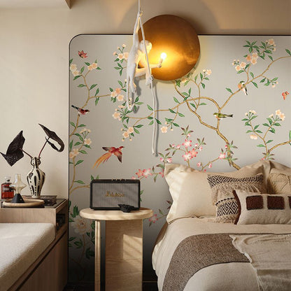 High - End Embroidery Decorative Painting - Suzhou Embroidery with Silk Full - Embroidery Craftsmanship | Commercial Space Soft Decoration Wall Hanging | Bulk Purchases Available with Customizable Patterns and Sizes.Fine Brushwork of Birds - 海智集