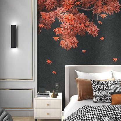 High - End Embroidery Decorative Painting - Suzhou Embroidery with Silk Full - Embroidery Craftsmanship | Commercial Space Soft Decoration Wall Hanging | Bulk Purchases Available with Customizable Patterns and Sizes.Maple Leaves Dancing in the Sky - 海智集
