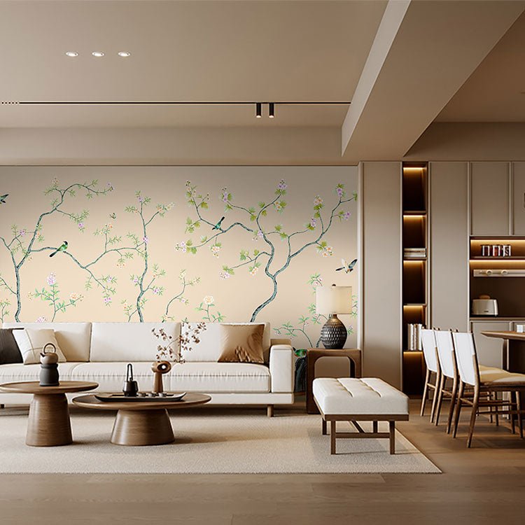 High - End Embroidery Decorative Painting - Suzhou Embroidery with Silk Full - Embroidery Craftsmanship | Commercial Space Soft Decoration Wall Hanging | Bulk Purchases Available with Customizable Patterns and Sizes.Hundred Birds Singing in Chorus - 海智集