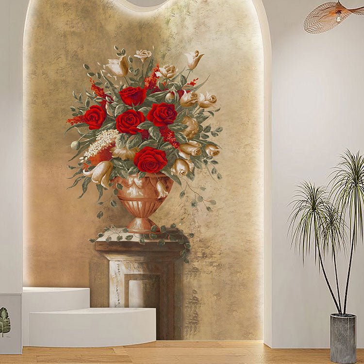 High - End Embroidery Decorative Painting - Suzhou Embroidery with Silk Full - Embroidery Craftsmanship | Commercial Space Soft Decoration Wall Hanging | Bulk Purchases Available with Customizable Patterns and Sizes.Dazzling Purple and Red - 海智集