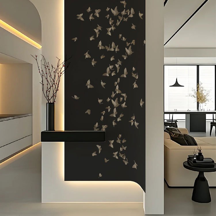 High - End Embroidery Decorative Painting - Suzhou Embroidery with Silk Full - Embroidery Craftsmanship | Commercial Space Soft Decoration Wall Hanging | Bulk Purchases Available with Customizable Patterns and Sizes.Butterfly - 海智集