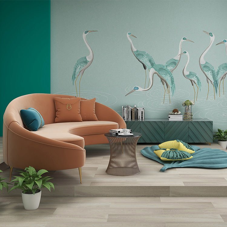 High - End Embroidery Decorative Painting - Suzhou Embroidery with Silk Full - Embroidery Craftsmanship | Commercial Space Soft Decoration Wall Hanging | Bulk Purchases Available with Customizable Patterns and Sizes.Leisurely Clouds and Wild Cranes - 海智集