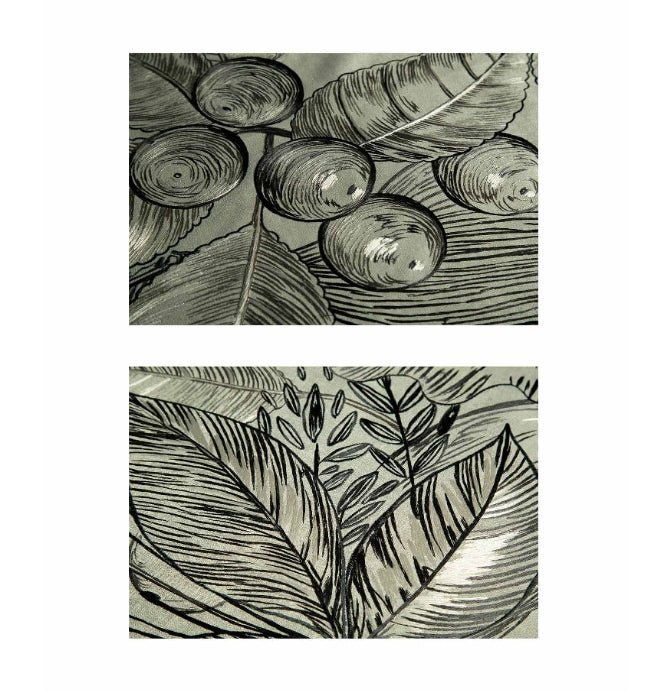 High - End Embroidery Decorative Painting - Suzhou Embroidery with Silk Full - Embroidery Craftsmanship | Commercial Space Soft Decoration Wall Hanging | Bulk Purchases Available with Customizable Patterns and Sizes.Layered Leaf Shadows - 海智集
