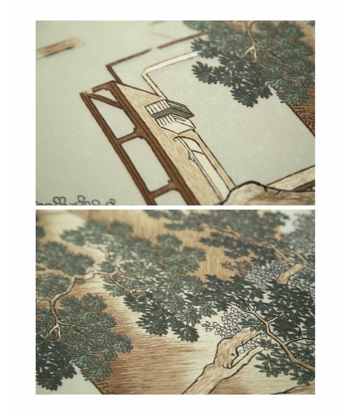 High - End Embroidery Decorative Painting - Suzhou Embroidery with Silk Full - Embroidery Craftsmanship | Commercial Space Soft Decoration Wall Hanging | Bulk Purchases Available with Customizable Patterns and Sizes.Clear Mountains and Beautiful Waters - 海智集