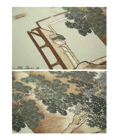 High - End Embroidery Decorative Painting - Suzhou Embroidery with Silk Full - Embroidery Craftsmanship | Commercial Space Soft Decoration Wall Hanging | Bulk Purchases Available with Customizable Patterns and Sizes.Clear Mountains and Beautiful Waters - 海智集