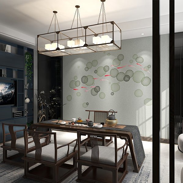 High - End Embroidery Decorative Painting - Suzhou Embroidery with Silk Full - Embroidery Craftsmanship | Commercial Space Soft Decoration Wall Hanging | Bulk Purchases Available with Customizable Patterns and Sizes.Lotus Breeze and Frolicking Fish - 海智集