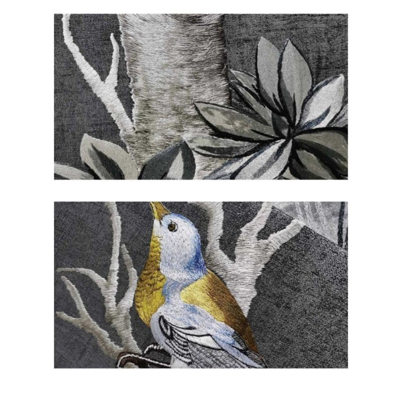 High - End Embroidery Decorative Painting - Suzhou Embroidery with Silk Full - Embroidery Craftsmanship | Commercial Space Soft Decoration Wall Hanging | Bulk Purchases Available with Customizable Patterns and Sizes.Rising Straight into the Clouds - 海智集