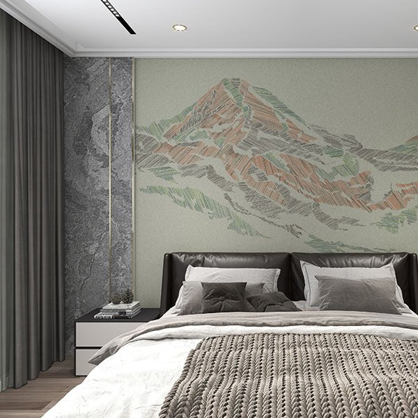 High - End Embroidery Decorative Painting - Suzhou Embroidery with Silk Full - Embroidery Craftsmanship | Commercial Space Soft Decoration Wall Hanging | Bulk Purchases Available with Customizable Patterns and Sizes.Floating Mountains in Dreams - 海智集