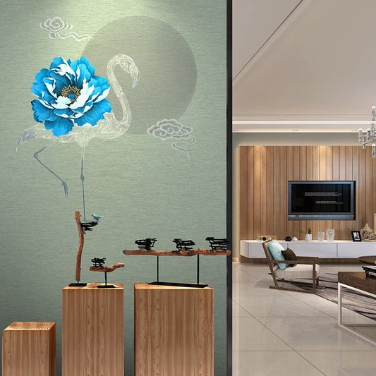 High - End Embroidery Decorative Painting - Suzhou Embroidery with Silk Full - Embroidery Craftsmanship | Commercial Space Soft Decoration Wall Hanging | Bulk Purchases Available with Customizable Patterns and Sizes.Cloud Crane and Peony - 海智集