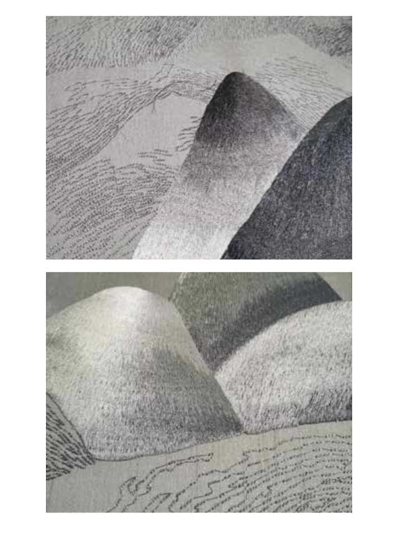 High - End Embroidery Decorative Painting - Suzhou Embroidery with Silk Full - Embroidery Craftsmanship | Commercial Space Soft Decoration Wall Hanging | Bulk Purchases Available with Customizable Patterns and Sizes.Misty Rain and Landscape - 海智集