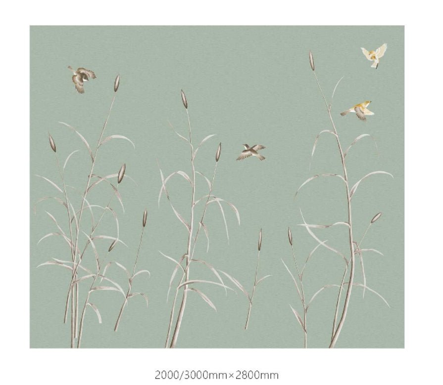 High - End Embroidery Decorative Painting - Suzhou Embroidery with Silk Full - Embroidery Craftsmanship | Commercial Space Soft Decoration Wall Hanging | Bulk Purchases Available with Customizable Patterns and Sizes.Grass Growing and Orioles Flying - 海智集
