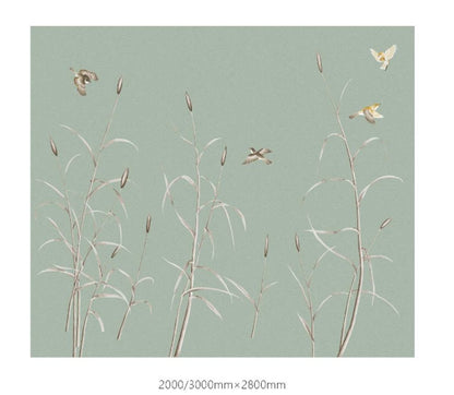 High - End Embroidery Decorative Painting - Suzhou Embroidery with Silk Full - Embroidery Craftsmanship | Commercial Space Soft Decoration Wall Hanging | Bulk Purchases Available with Customizable Patterns and Sizes.Grass Growing and Orioles Flying - 海智集