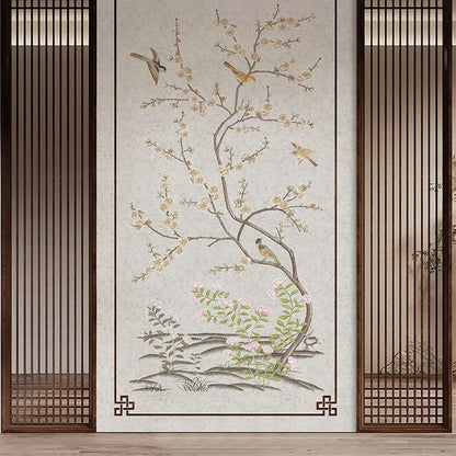 High - End Embroidery Decorative Painting - Suzhou Embroidery with Silk Full - Embroidery Craftsmanship | Commercial Space Soft Decoration Wall Hanging | Bulk Purchases Available with Customizable Patterns and Sizes.Hundred Flowers in Full Bloom - 海智集