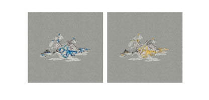 High - End Embroidery Decorative Painting - Suzhou Embroidery with Silk Full - Embroidery Craftsmanship | Commercial Space Soft Decoration Wall Hanging | Bulk Purchases Available with Customizable Patterns and Sizes.Gilded Mountains and Rivers - 海智集