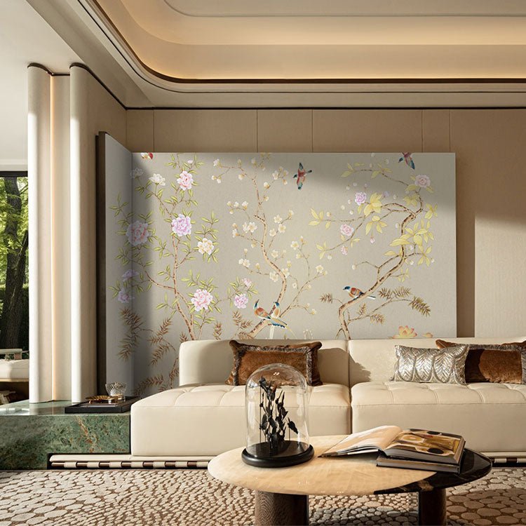 High - End Embroidery Decorative Painting - Suzhou Embroidery with Silk Full - Embroidery Craftsmanship | Commercial Space Soft Decoration Wall Hanging | Bulk Purchases Available with Customizable Patterns and Sizes.Orioles Singing and Swallows Chirping - 海智集