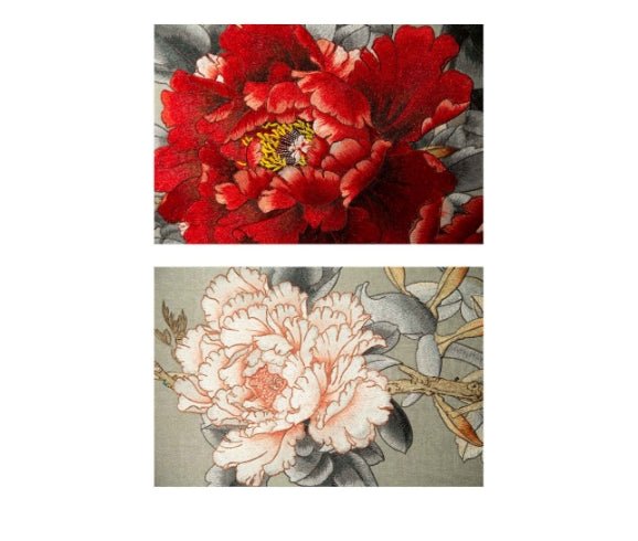 High - End Embroidery Decorative Painting - Suzhou Embroidery with Silk Full - Embroidery Craftsmanship | Commercial Space Soft Decoration Wall Hanging | Bulk Purchases Available with Customizable Patterns and Sizes.National Beauty Peony - 海智集