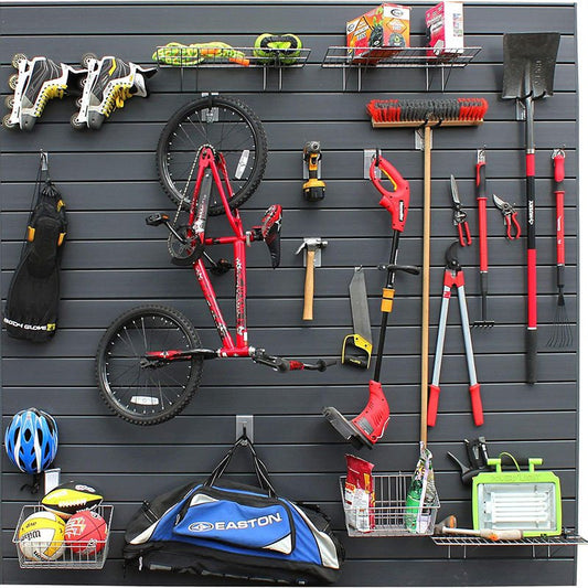High Quality Garage Tool Home Storage Wpc Wall Board Custom Easy to Install Wpc Slatwall Panels Custom Wpc Slat Wall Panels - 海智集