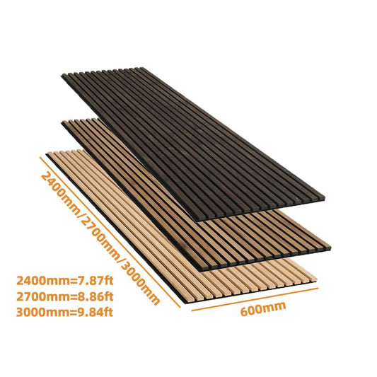 High Quality Modern Interior Decoration MDF Wood Veneer Acoustic Slats Wall Panels Custom Wooden Acoustic Wall Panel - 海智集