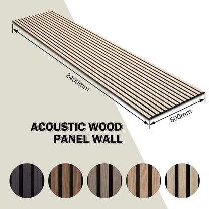 High Quality Modern Interior Studio Decoration Wood Acoustic Slat Wall Panel Custom Grooved Acoustic Wall Panel - 海智集