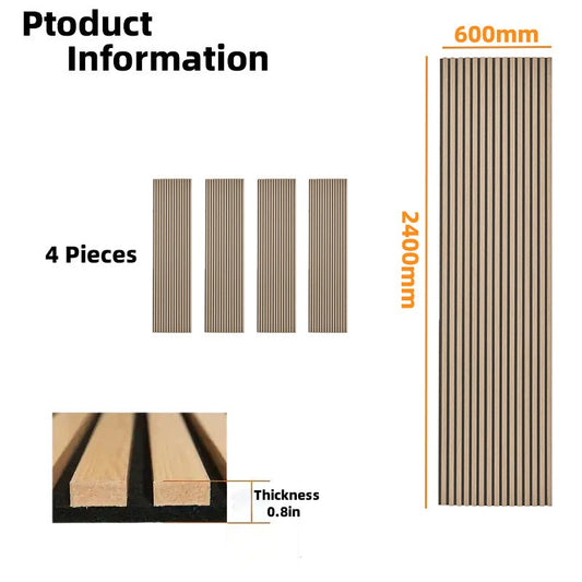 High Quality Modern Interior Studio Decoration Wood Soundproofing Panels Custom Grooved Acoustic Wall Decoration Panel - 海智集