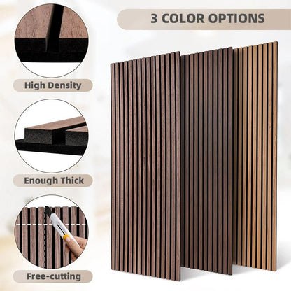 High Quality Modern Interior Studio Decoration Wooden Acoustic Panels Custom Grooved Acoustic Wall Panel - 海智集